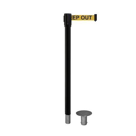 Retractable Belt Removable Stanchion, 2ft Black Post  11ft. Dange